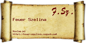 Feuer Szelina névjegykártya